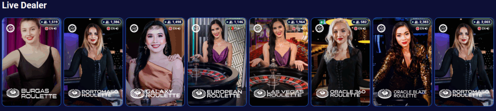 Bubbles Bet Casino Live