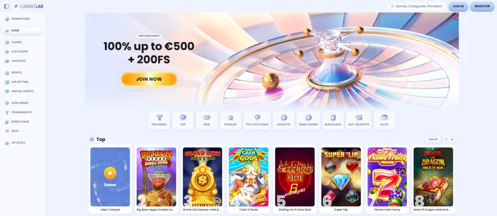 Casino Lab Desktop Screenshot