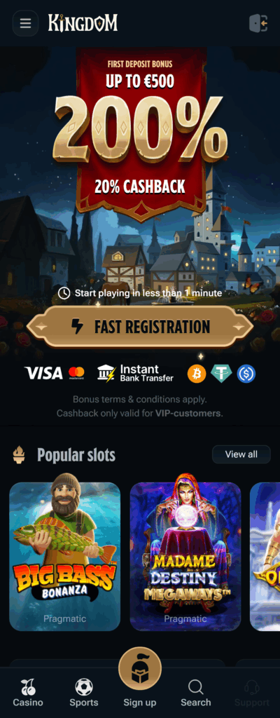 Kingdom Casino Mobile