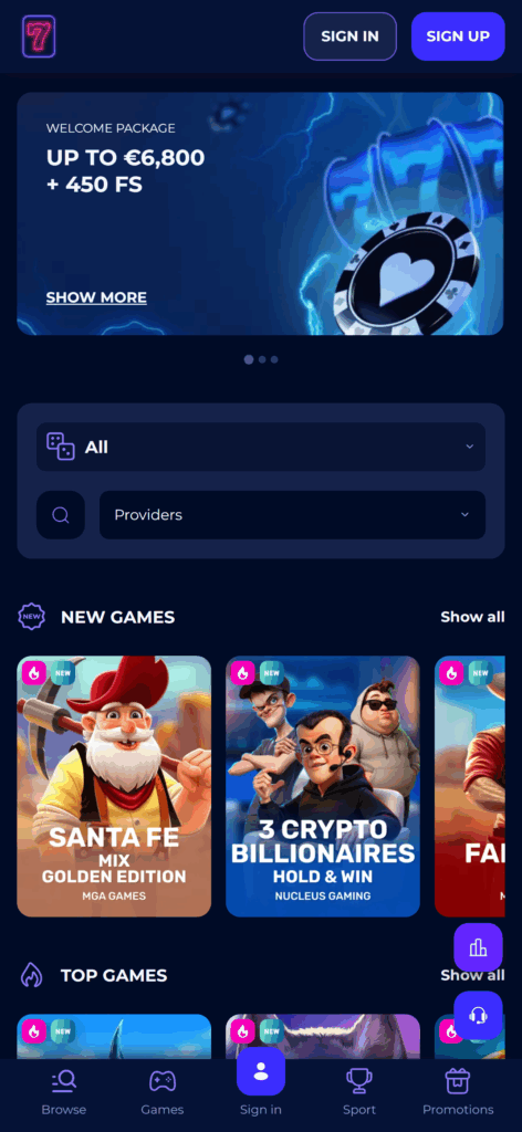 my777bet Mobile Screenshot