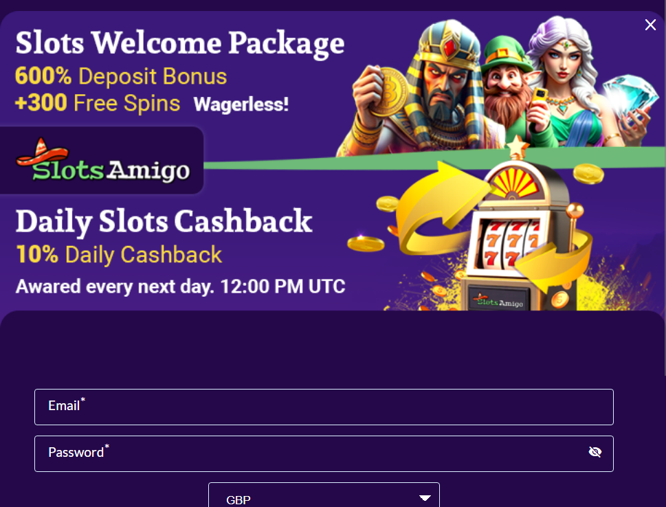 SlotsAmigo Desktop Screenshot