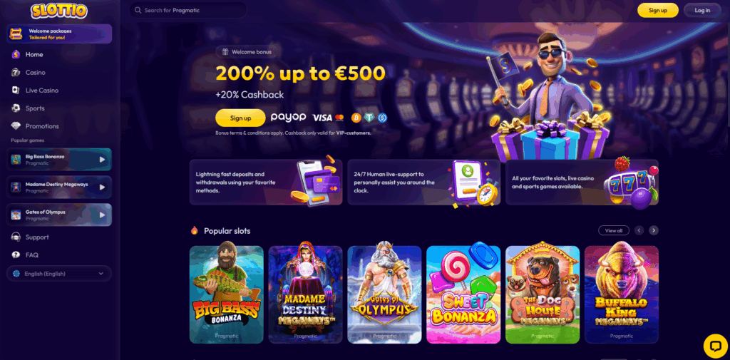 Slottio Desktop Screenshot