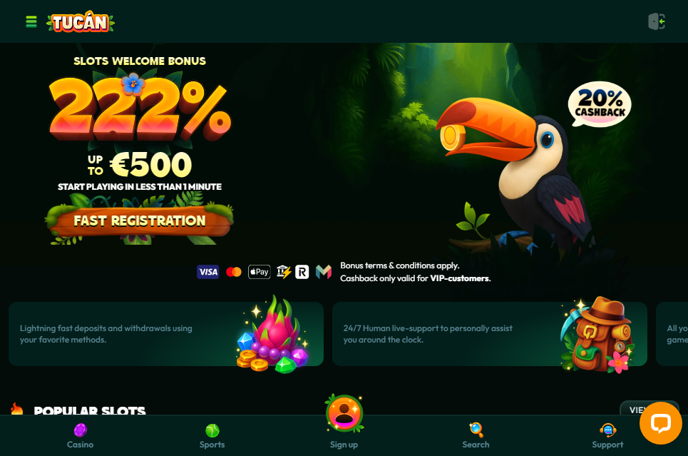 Tucan Casino Desktop Screenshot